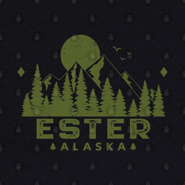 Ester Alaska Mountain Souvenir by HomeSpirit